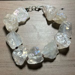 Genuine Ice Aurora Quartz Bracelet 7.5 Inches